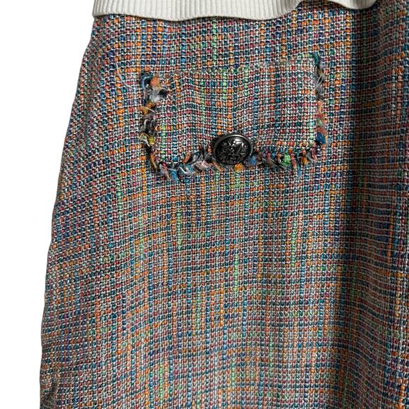 Ted Baker Mayumid Mixed Media Tweed Mock Neck Tank Mini Dress Size 6 - Picture 10 of 14